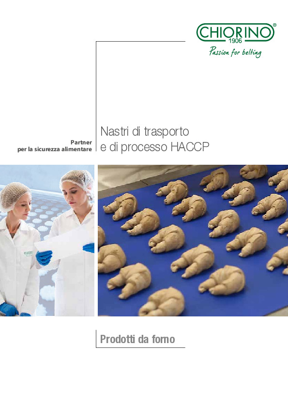 Alimentare - Prodotti da forno - Nastri di trasporto e di processo HACCP anteprima