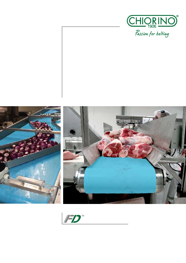 Nahrung - Food Duty Polyurethan HACCP Transport-und Prozessbänder