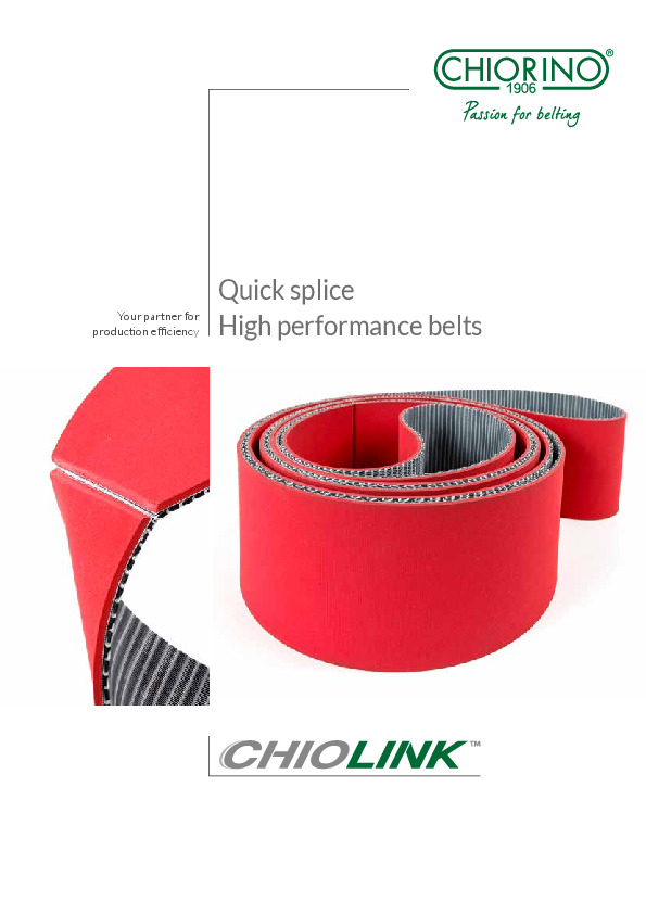 ChioLink™ - Quick splice High performance belts