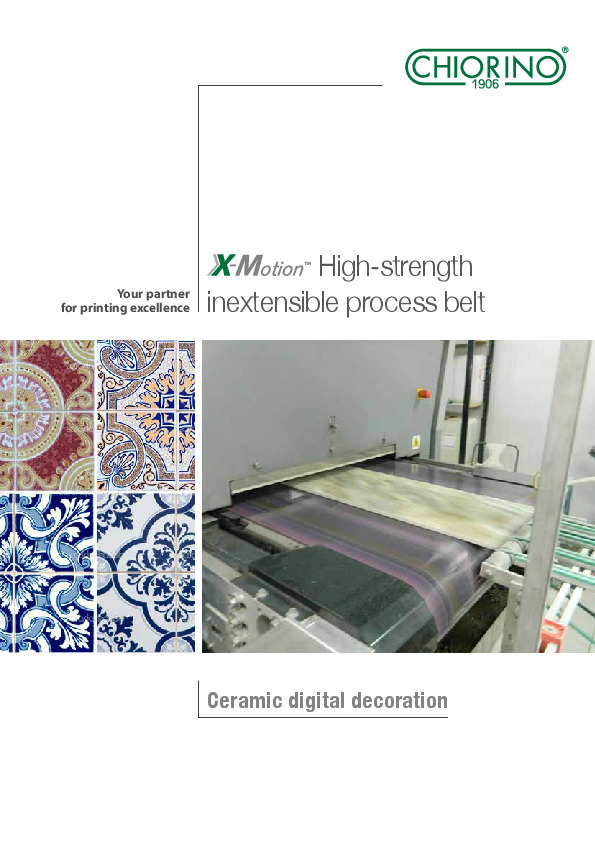 Cerámica - Bandas de proceso X-Motion para estampación digital