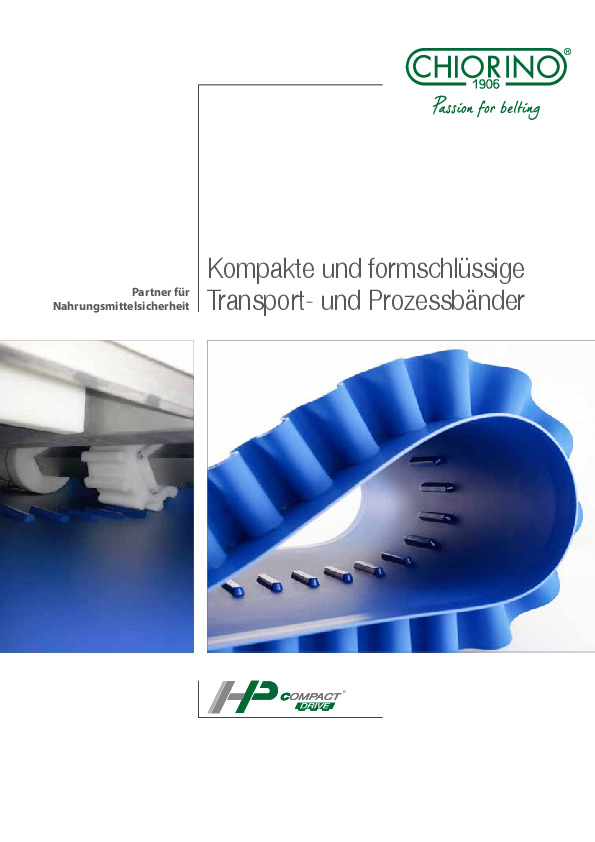 Nahrung - Kompakte und formschlüssige Transport- und Prozessbänder