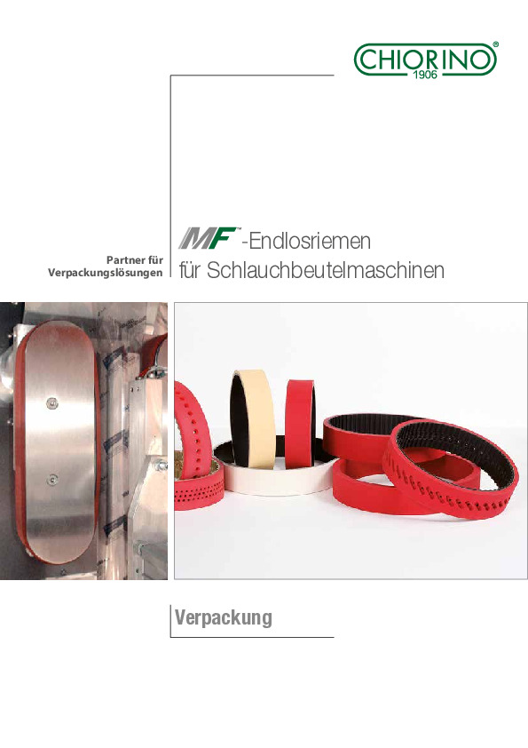 Verpackung - Schlauchbeutel-Maschinen - MF-Endlos-Riemen