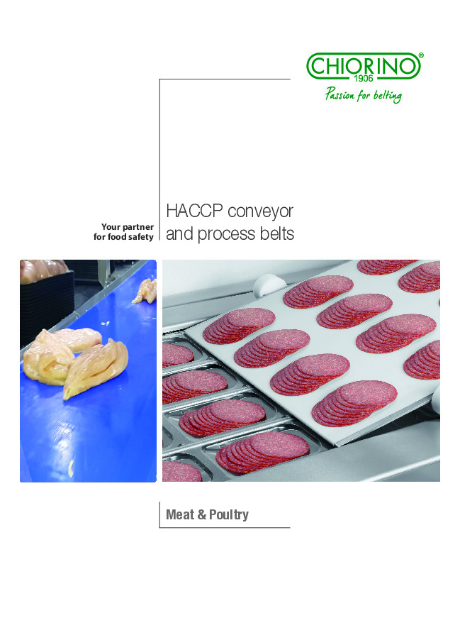 Food - Meat & Poultry - HACCP Conveyor and process belts