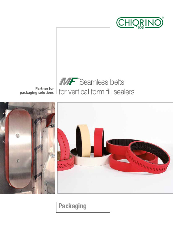 Packaging - Vertical form fill-seal - MF™ Seamless belts