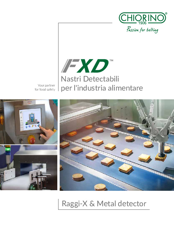 FXD™ Nastri Detectabili da Raggi-X e Metal detector per l'industria alimentare
