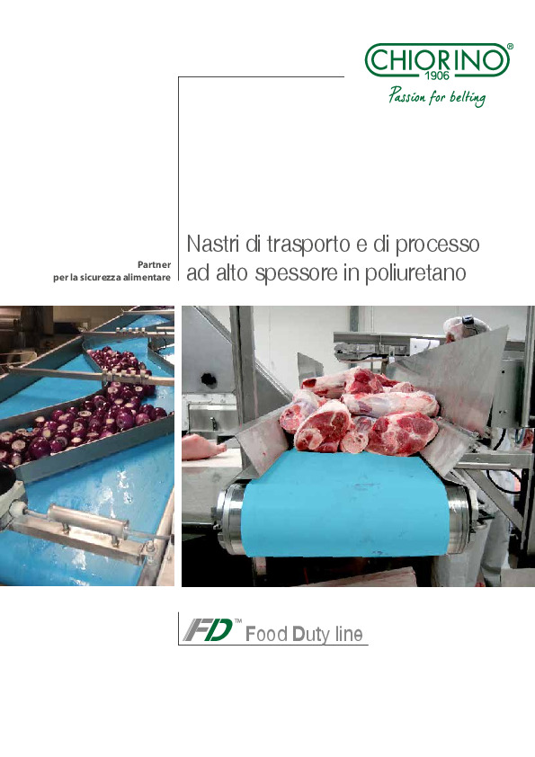 Alimentare - Food Duty™ - Nastri di trasporto e di processo ad alto spessore in poliuretano anteprima