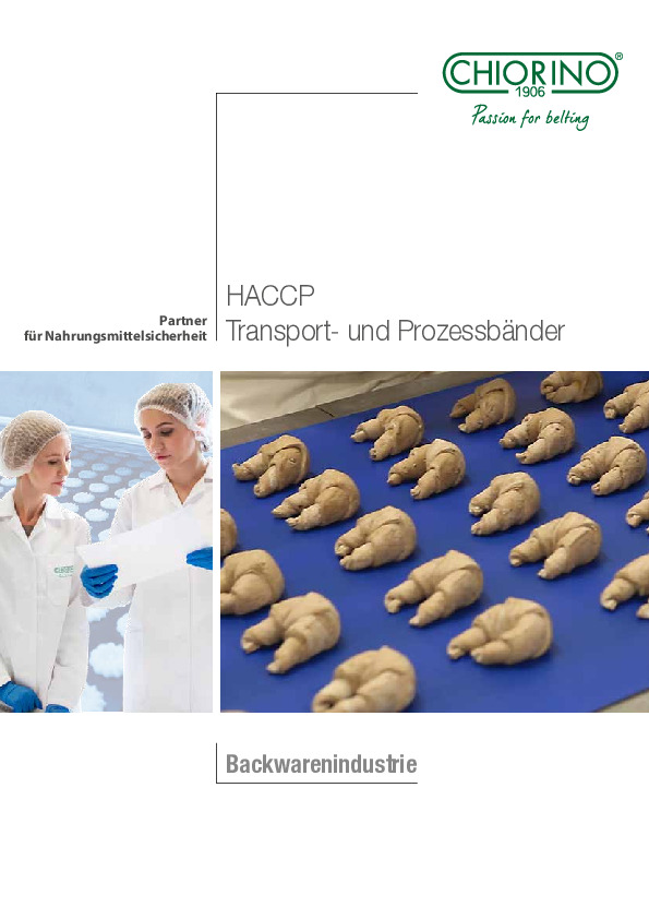 Nahrung - Backwarenindustrie - HACCP Transport und Prozessbänder