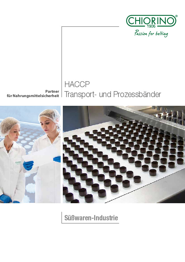 Nahrung - Süßwaren-Industrie - HACCP Transport und Prozessbänder