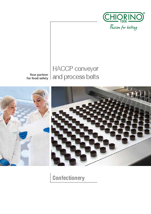 Food - Confectionery - HACCP Conveyor and process belts