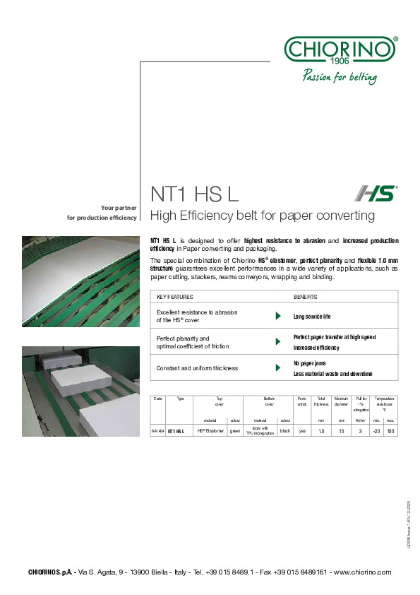 previzualizarea NT1 HS L for Paper Converting a fișierelor