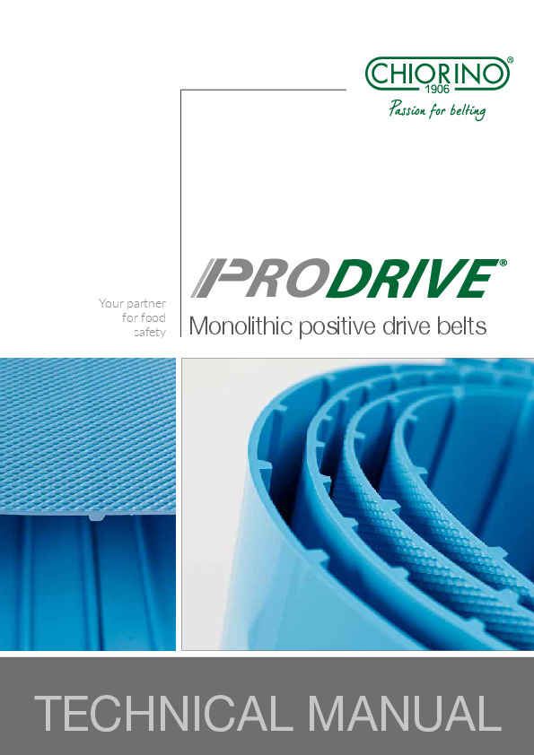 Prodrive® Monolithic positive drive belts Technical Manual