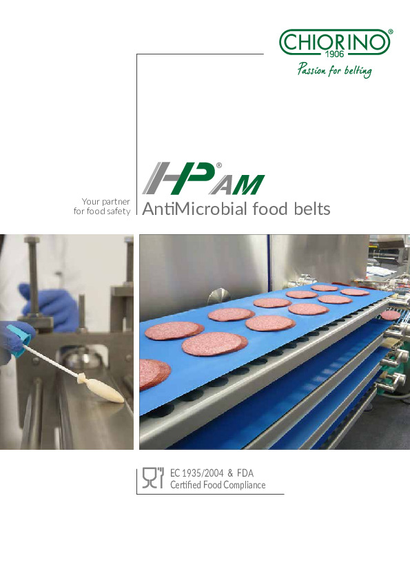 HP® AM AntiMicrobial food belts visualização do arquivo